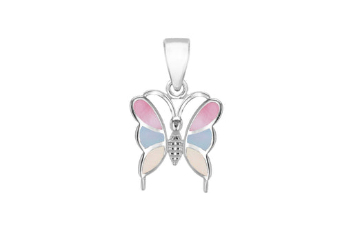 Sterling Silver Mother of Pearl Butterfly Pendant