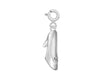 Sterling Silver Crystal Shoe Spring Ring Charm