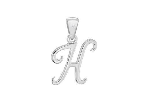 SILVER RHOD DIA H INITIAL Pendant