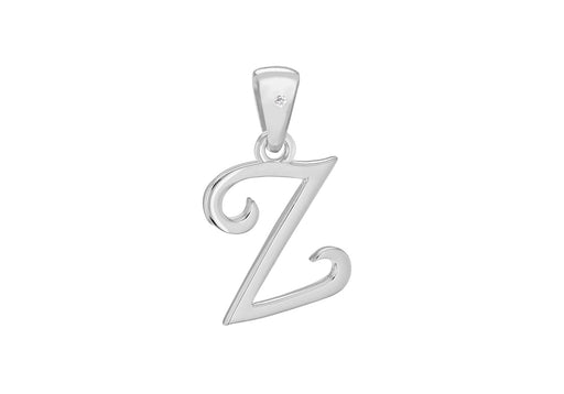 SILVER RHOD DIA Z INITIAL Pendant