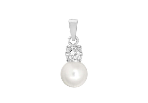 SILVER PEARL & Zirconia  Pendant