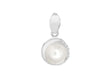 SILVER PLAIN/Zirconia  & PEARL Pendant