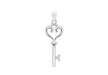 Sterling Silver 16.9mm x 47.8mm Key Pendant