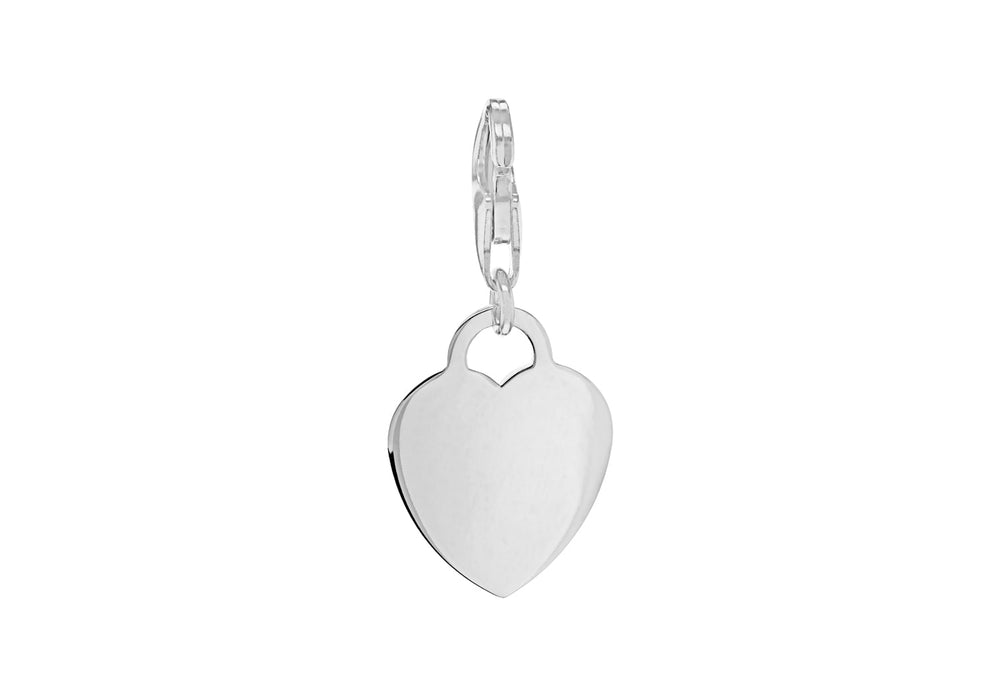 SILVER POLISHED HEART LOBS RM9