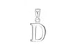 Sterling Silver 10.8mm x 20mm 'D' Initial Pendant