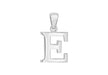 Sterling Silver 11.1mm x 20mm 'E' Initial Pendant