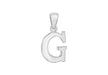 Sterling Silver 10.4mm x 20mm 'G' Initial Pendant