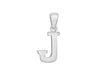 Sterling Silver 10.4mm x 21mm 'J' Initial Pendant