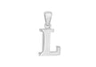 Sterling Silver 9.6mm x 20.5mm 'L' Initial Pendant