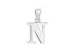 Sterling Silver 11.6mm x 20mm 'N' Initial Pendant