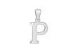 Sterling Silver 10.1mm x 20.2mm 'P' Initial Pendant