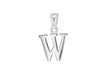 Sterling Silver 12.9mm x 19.8mm 'W' Initial Pendant