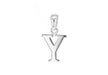 Sterling Silver 10.7mm x 20mm 'Y' Initial Pendant