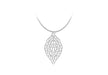 Sterling Silver Filigree Leaf Pendant