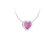 SILVER PINK Zirconia  HEART Pendant