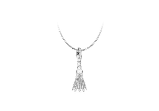 Sterling Silver Shuttlecock Lobster Charm Pendant 