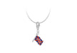 Sterling Silver 10.7mm x 23.3mm British Flag Lobster-Clasp Charm