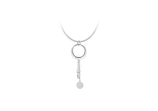 Sterling Silver 21.2mm x 66.3mm Multi Disc Pendant