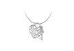 Sterling Silver Filigree Heart Padlock & Key Pendant