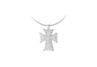 Sterling Silver Gothic Style Zirconia Cross Pendant