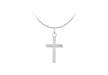 Sterling Silver 16mm x 33mm Diamond Cut Cross Pendant