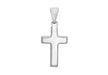 Sterling Silver 8.6mm x 18.9mm Plain Cross Pendant