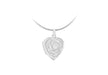 Sterling Silver 19mm x 24mm CutoCut-Flower Heart Locket