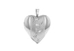 Sterling Silver Etched Butterfly Detail Heart Locket