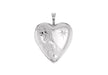 Sterling Silver 20mm x 25mm Etched -Footprints-Detail Heart Locket