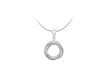 Sterling Silver 17.6mm x 26.8mm Linked Rings Pendant