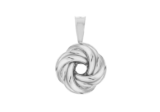 Sterling Silver 12mm Double Knot Pendant