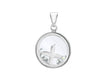 Sterling Silver Zirconia 'X' Initial Floating Case Pendant