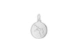 Sterling Silver Zirconia  12mm x 18.5mm Virgo Constellation  Disc Pendant