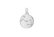 Sterling Silver Zirconia  12mm x 18.5mm Sorpio Constellation  Disc Pendant