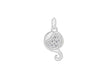 Sterling Silver Zirconia  8.6mm x 18mm Virgo Horoscop Pendant