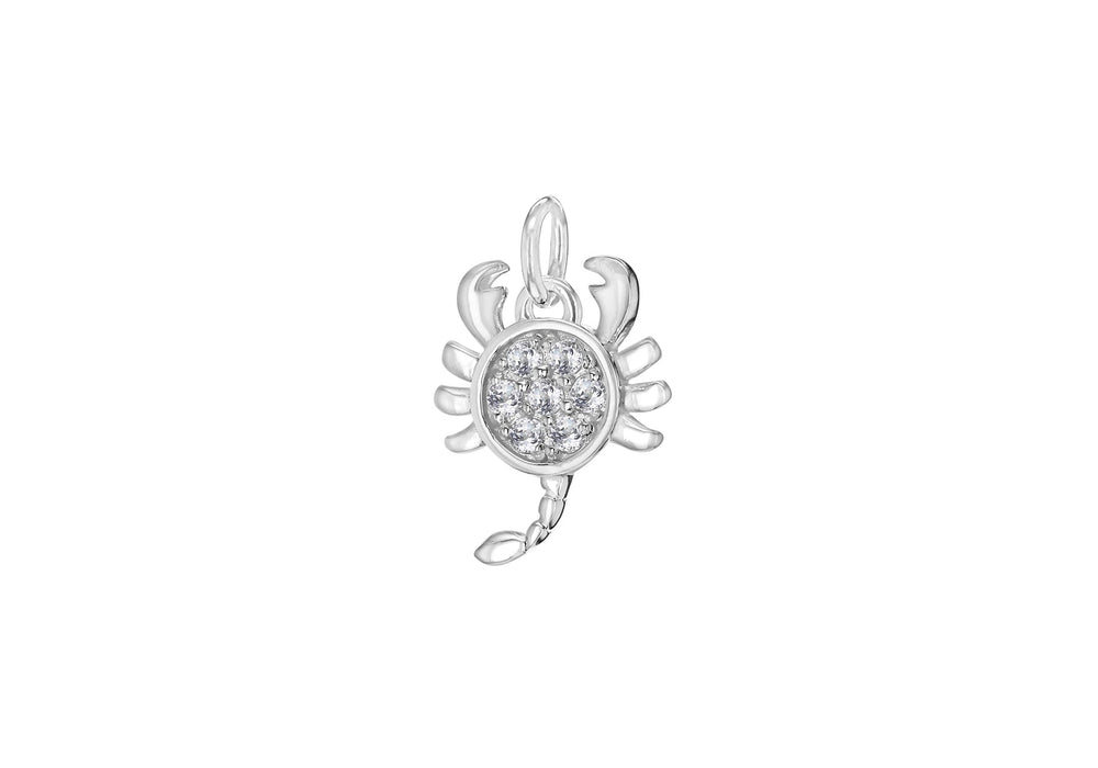 Sterling Silver Zirconia Scorpio Horoscope Pendant