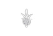 Sterling Silver Zirconia  10mm x 14.5mm apriorn Horoscop Pendant