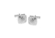 Sterling Silver 15mm x 15mm Ribbed Square Cufflinks
