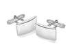Sterling Silver Plain urved Cufflinks