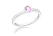 SILVER PINK Zirconia  OVAL S Ring