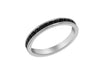 SILVER Black Crystal ET S Ring