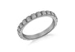 Sterling Silver Black Rhodium Plated 3mm Ribbed Band Stacking Ring