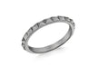 Sterling Silver Black Rhodium Plated 3mm Pyramid Band Stacking Ring