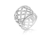 Sterling Silver Diamond Cut Lattice Ring