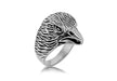 SILVER OXID EAGLE HEAD Ring