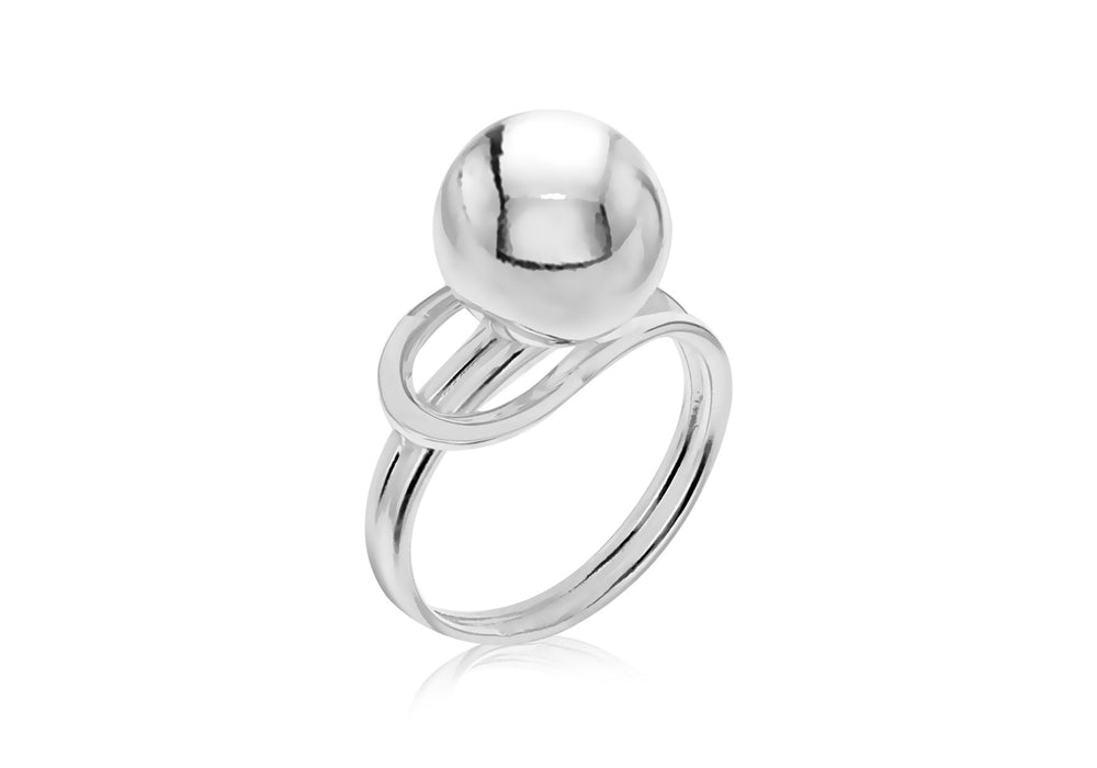 Sterling Silver Ball Ring 