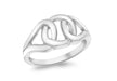 SILVER Circle & LOOP KNOT Ring