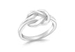 SILVER DOUBLE LOOP KNOT Ring