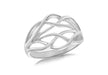 Sterling Silver Interlink Knot Ring 