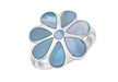 Sterling Silver Enamel Flower Ring